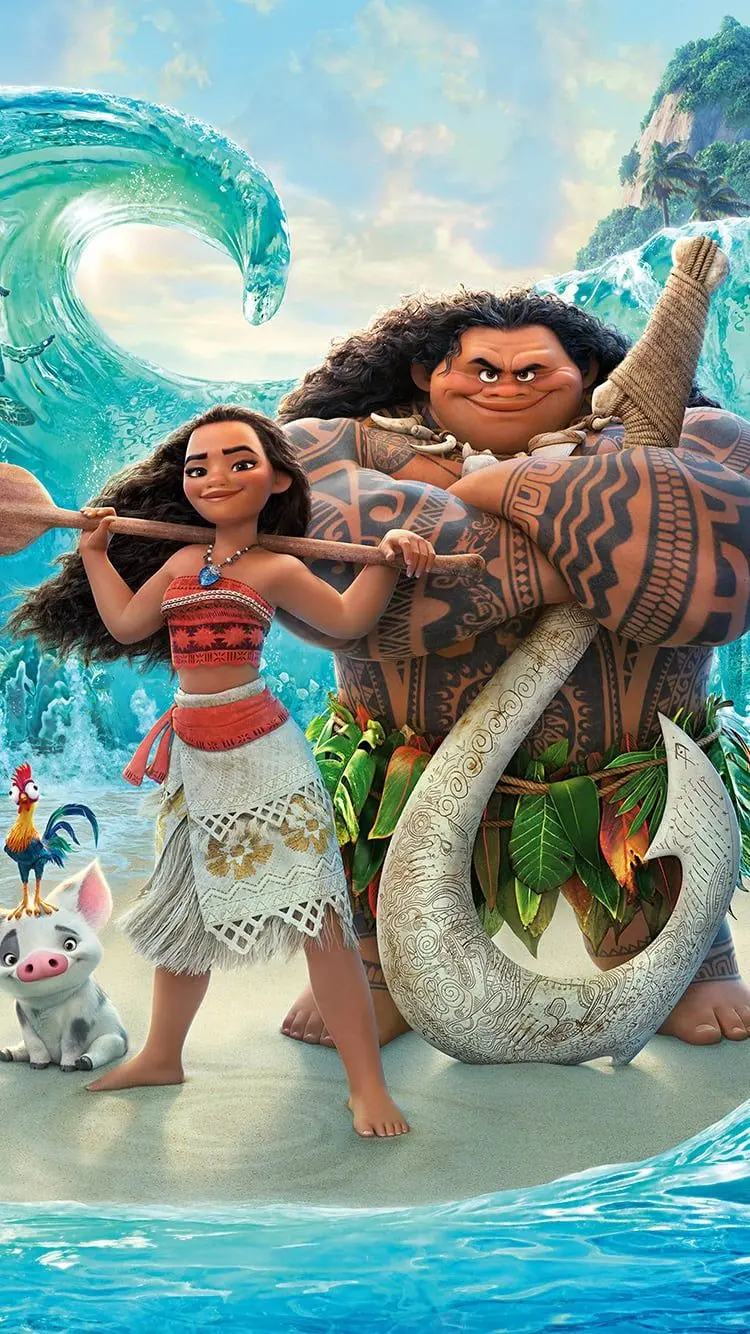 تصویر زمینه برای گوشی سامسونگ از انیمیشن موانا ۲-Moana 2