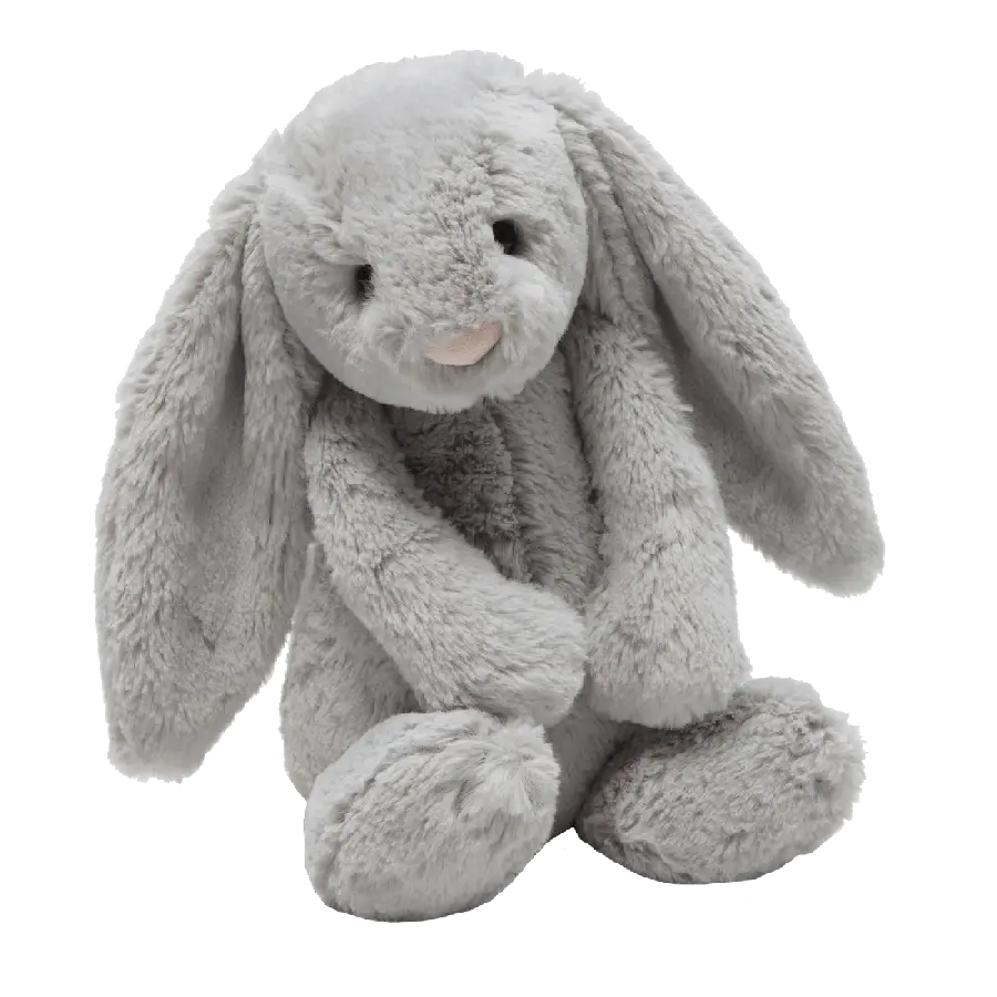 والپیپر عروسک خوشگل خرگوش طوسی رنگ با فرمت PNG