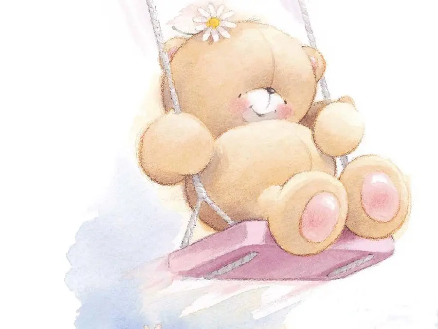 والپیپر جذاب خرس انیمه ناز برای چاپ روی لباس کودکان