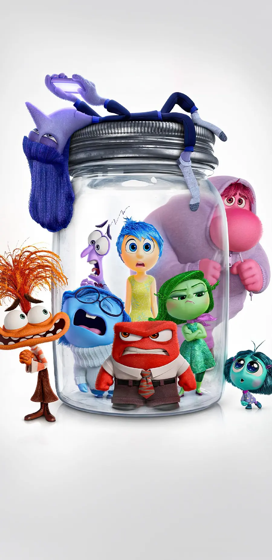 تصویری جذاب از انیمیشن درون و بیرون ۲ Inside Out 2  برای صفحه قفل گوشی 