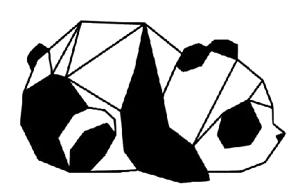 عکس نقاشی گرافیکی پاندا با استفاده های مختلف در چاپ PNG
