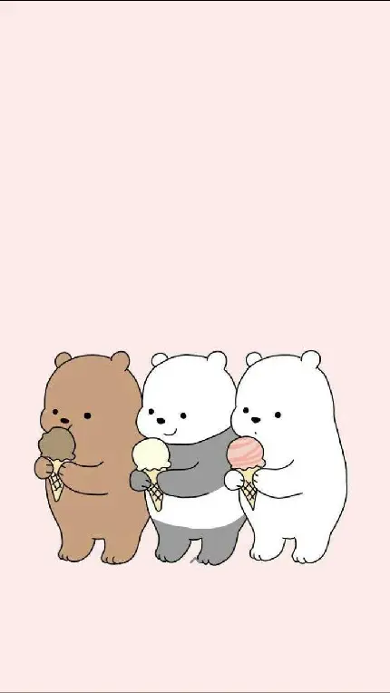 تصویر زمینه از کارتون سه خرس ساده لوح برای گوشی