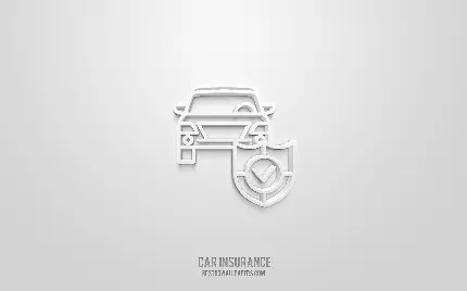 لوگو بیمه خودرو car insurance با طراحی شیک و ساده