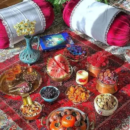 عکس سفره سنتی شب یلدا