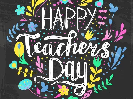 عکس نوشته رنگارنگ و بامزه برای تبریک روز معلم در پروفایل