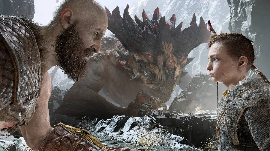 عکس کریتوس و آترئوس در بازی جدید گاد اف وار رگناروک God of War Ragnarok