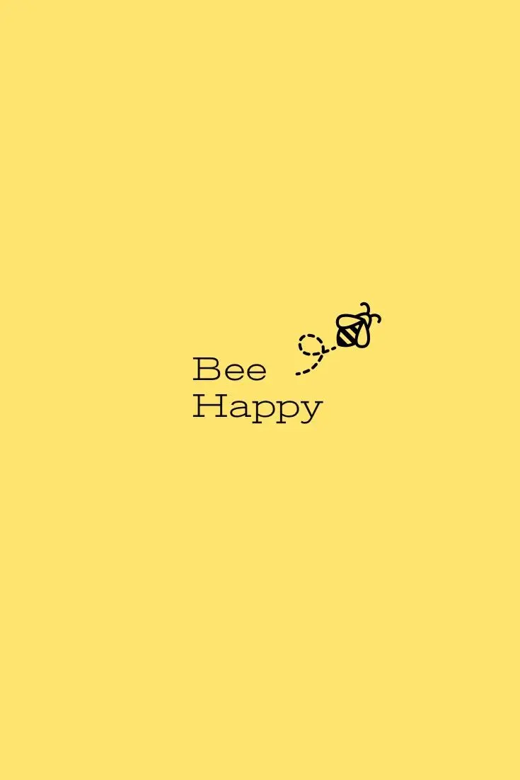 والپیپر دیدنی و خوشگل زنبور عسل با تیتر Bee Happy برای گوشی اندروید و آیفون 