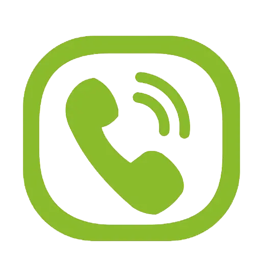 عکس png مربعی شکل جدید از نماد تلفن به رنگ سبز 