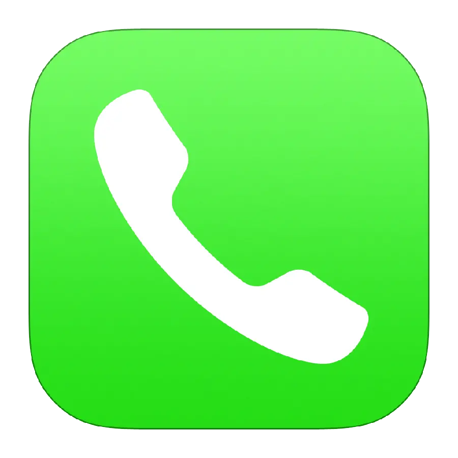 تصویر بسیار باکیفیت از آرم تلفن با طرح مربع سبز رنگ