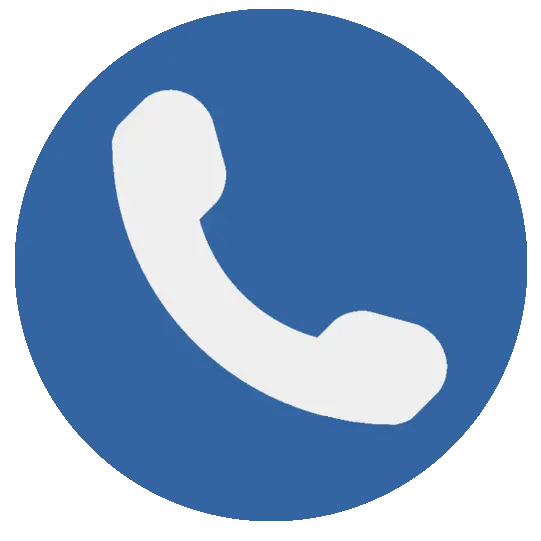 طرح تلفن به رنگ آبی و سفید با فرمت PNG کاملا رایگان 