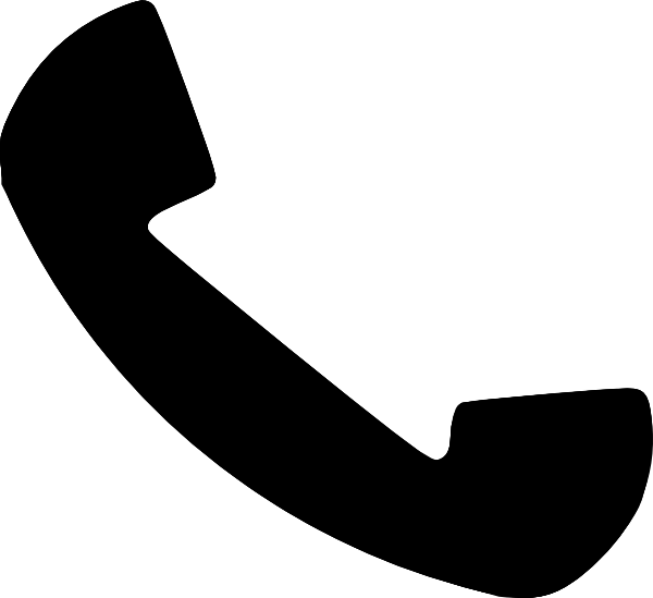 لوگوی PNG رایگان با طرح تلفن ساده و مشکی برای ادیت