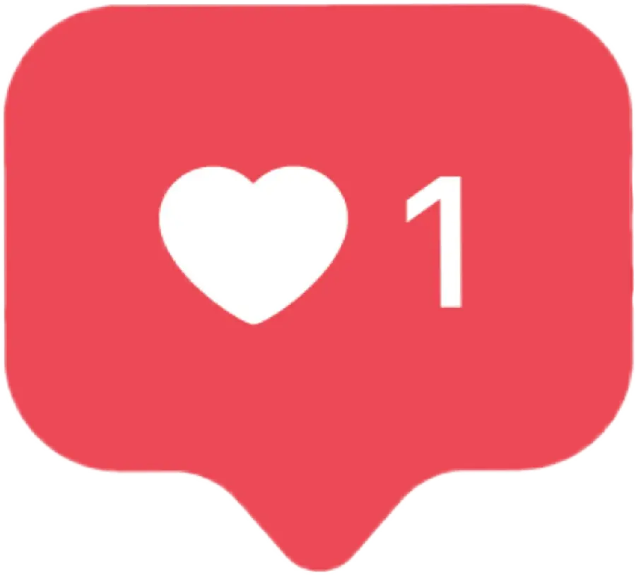 دانلود لوگوی قلب اینستاگرام بدون پس زمینه PNG