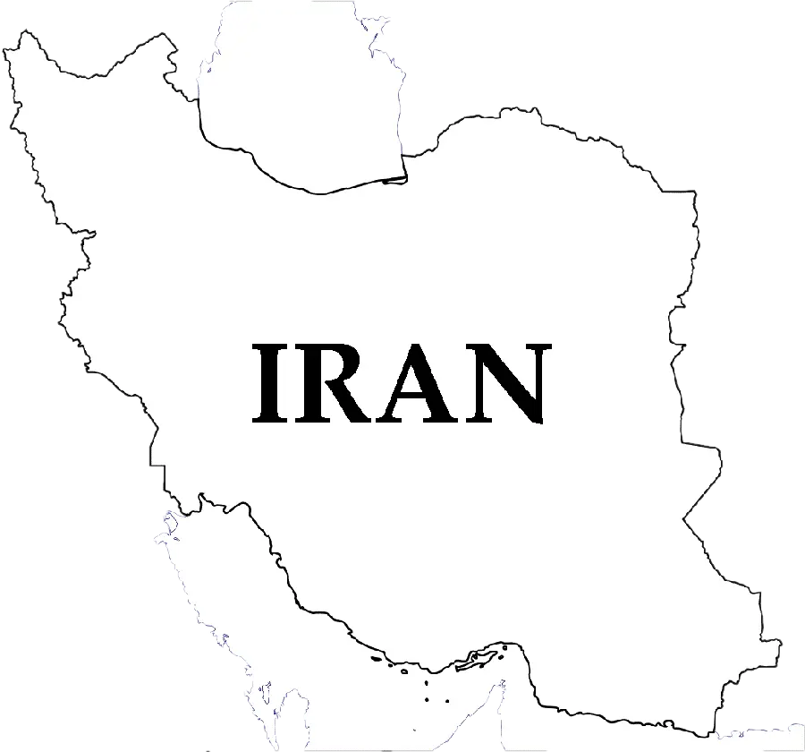 بهترین عکس PNG بدون زمینه نقشه ایران با تیتر IRAN