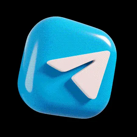تصویر لوگو تلگرام بدون پس زمینه برای طراحی تبلیغاتی سه بعدی و برجسته