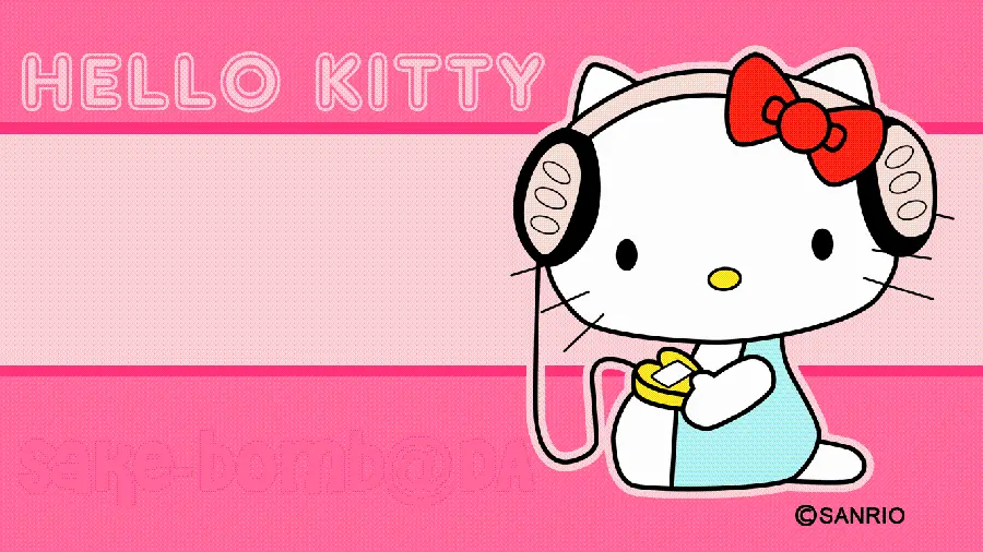 بک گراند بامزه و خوشگل Hello Kitty برای ‌تبلت