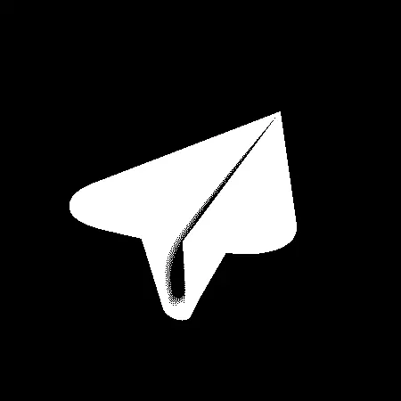لوگوی سه بعدی و برجسته تلگرام دوربریده شده PNG برای اینشات