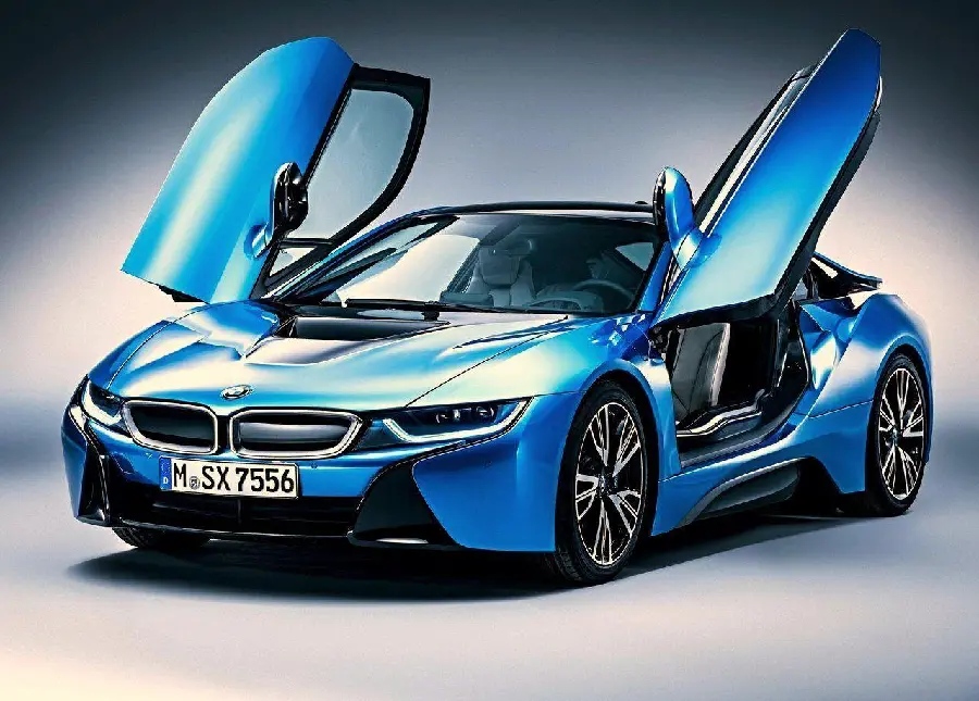 عکس BMW آبی i8