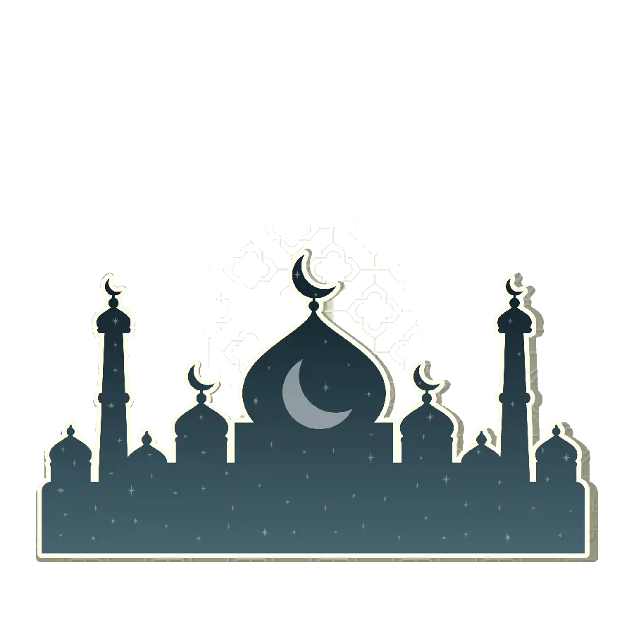 فایل png مسجد در ماه رمضان به فرم دوربری شده 