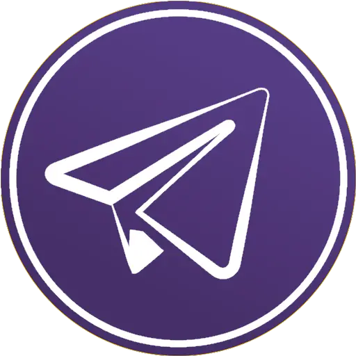لوگوی تلگرام با رنگ متفاوت بدون پس زمینه