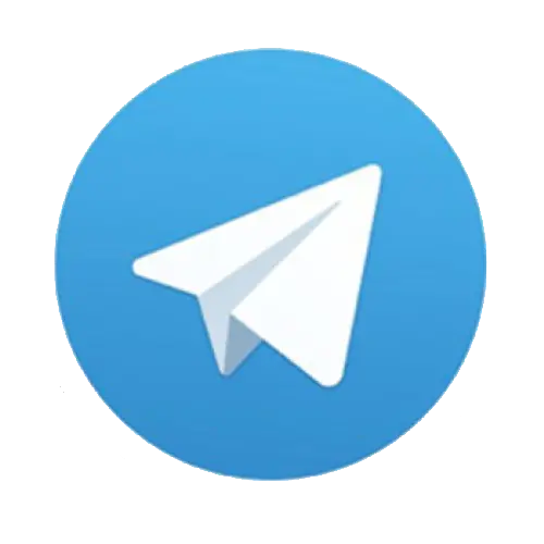 عکس لوگو با کیفیت تلگرام به رنگ آبی PNG