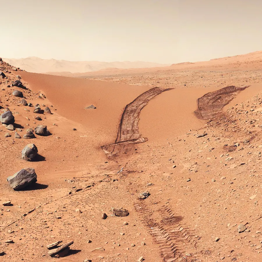 تصویر سطح سنگی مریخ یا بهرام با کیفیت Full HD 