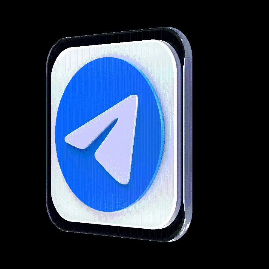 عکس لوگو PNG شیشه تلگرام شفاف بدون پس زمینه مناسب برای کارت ویزیت