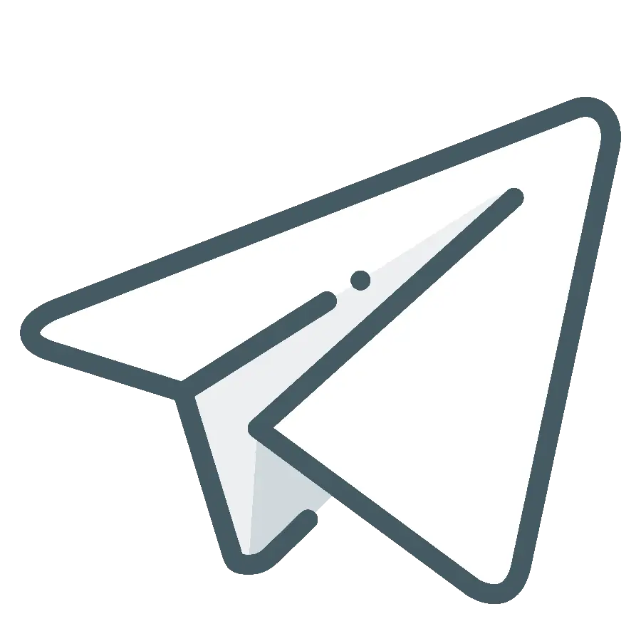 لوگوی ساده و مشکی تلگرام برای کارهای گرافیکی در فتوشاپ PNG