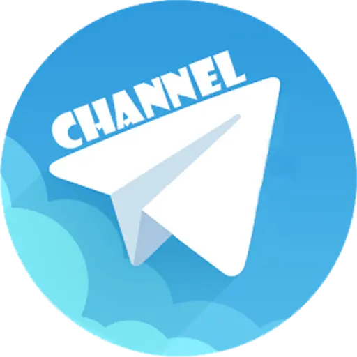 عکس لوگو تلگرام آبی و پس زمینه سفید برای کانال