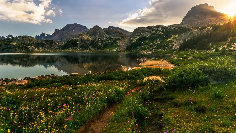 چشمگیر ترین تصویر طبیعت هنگام غروب آفتاب برای بک گراند 