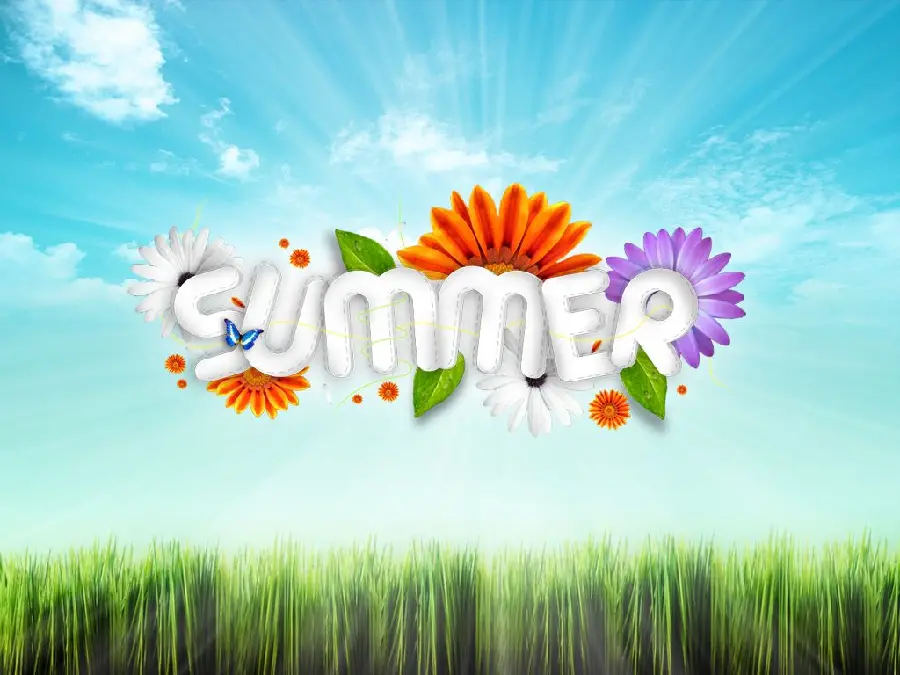 عکس نوشته تابستان summer با کیفیت برای تصویر زمینه کامپیوتر