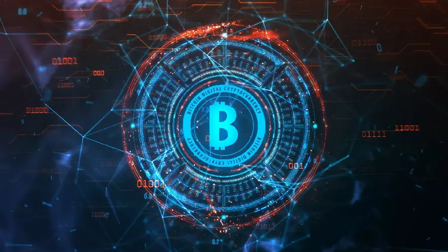 جالب ترین تصویر بلاک چین Blockchain دیجیتالی کامپیوتری 