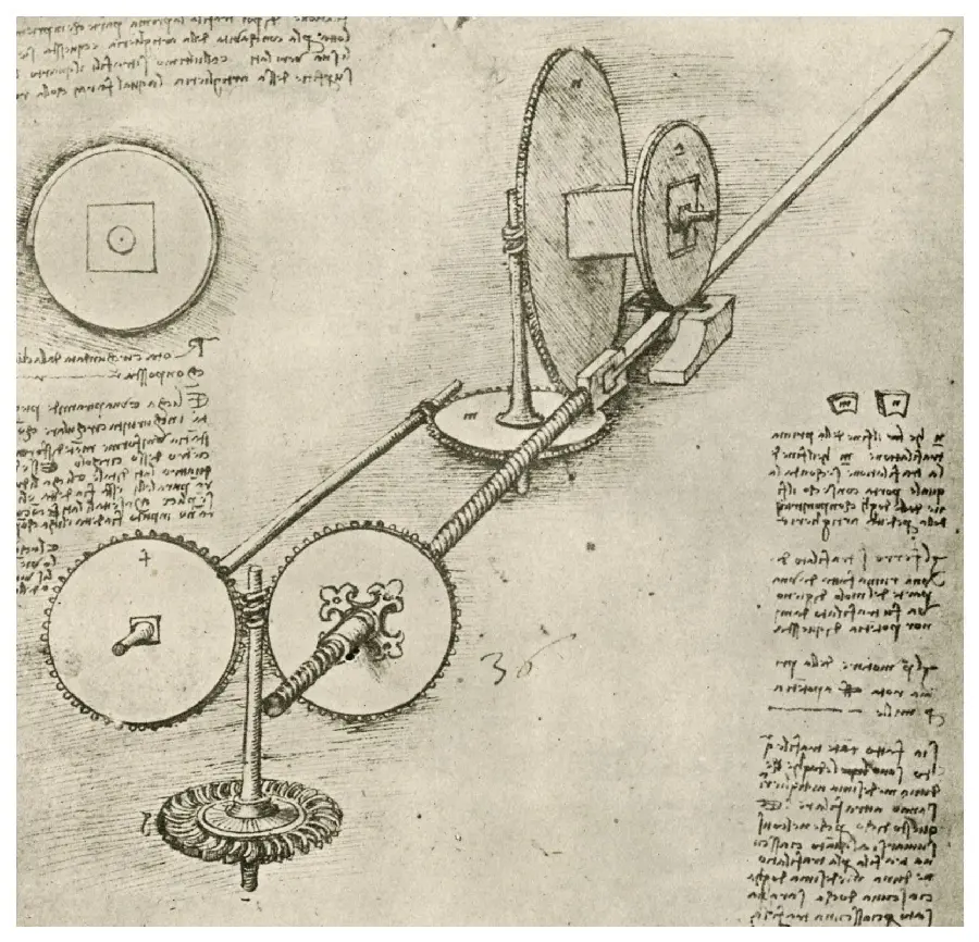 نقشه لئوناردو داوینچی در اختراع بالابر هیدرولیکی 