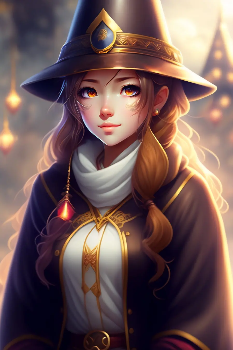 عکس جادوگر دختر کیوت و زیبا با کلاه و شنل جذاب