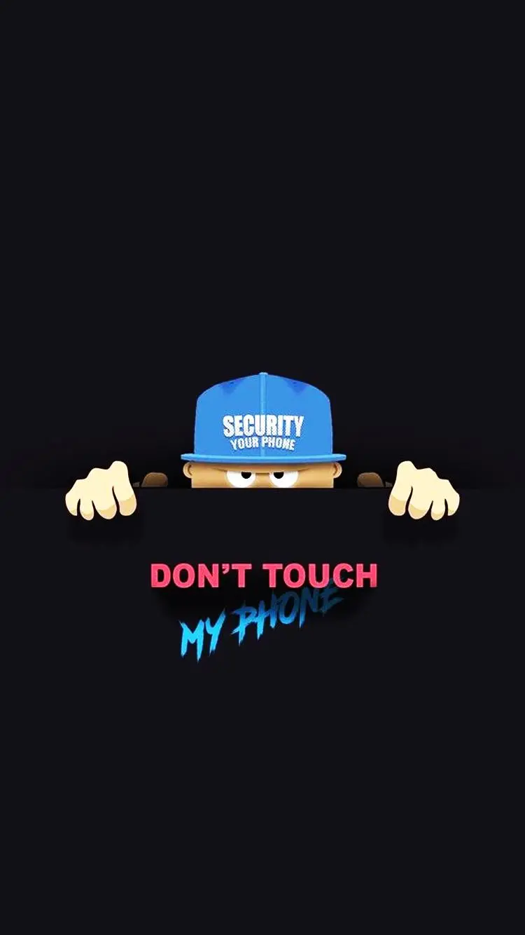 پس زمینه امنیتی گوشی آیفون Don't touch با کیفیت بالا