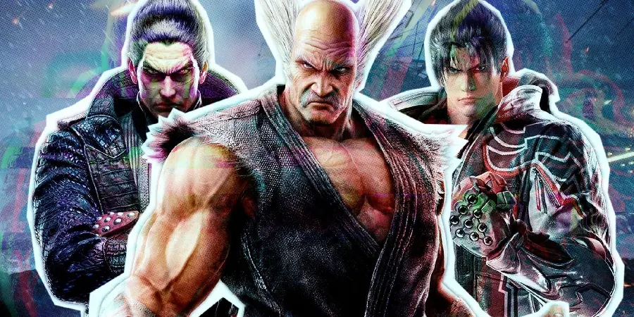 عکس زمینه از هیهاچی میشیما Heihachi Mishima در کنار چند کاراکتر دیگر