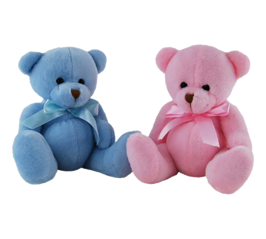 عکس خرس عروسکی های کوچولو و بامزه به رنگ آبی و صورتی png