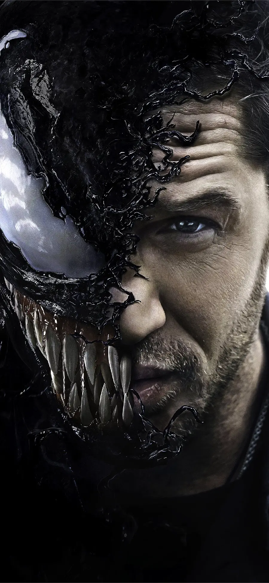 عکس نیم رخ تام هاردی و نیم رخ ونوم Venom