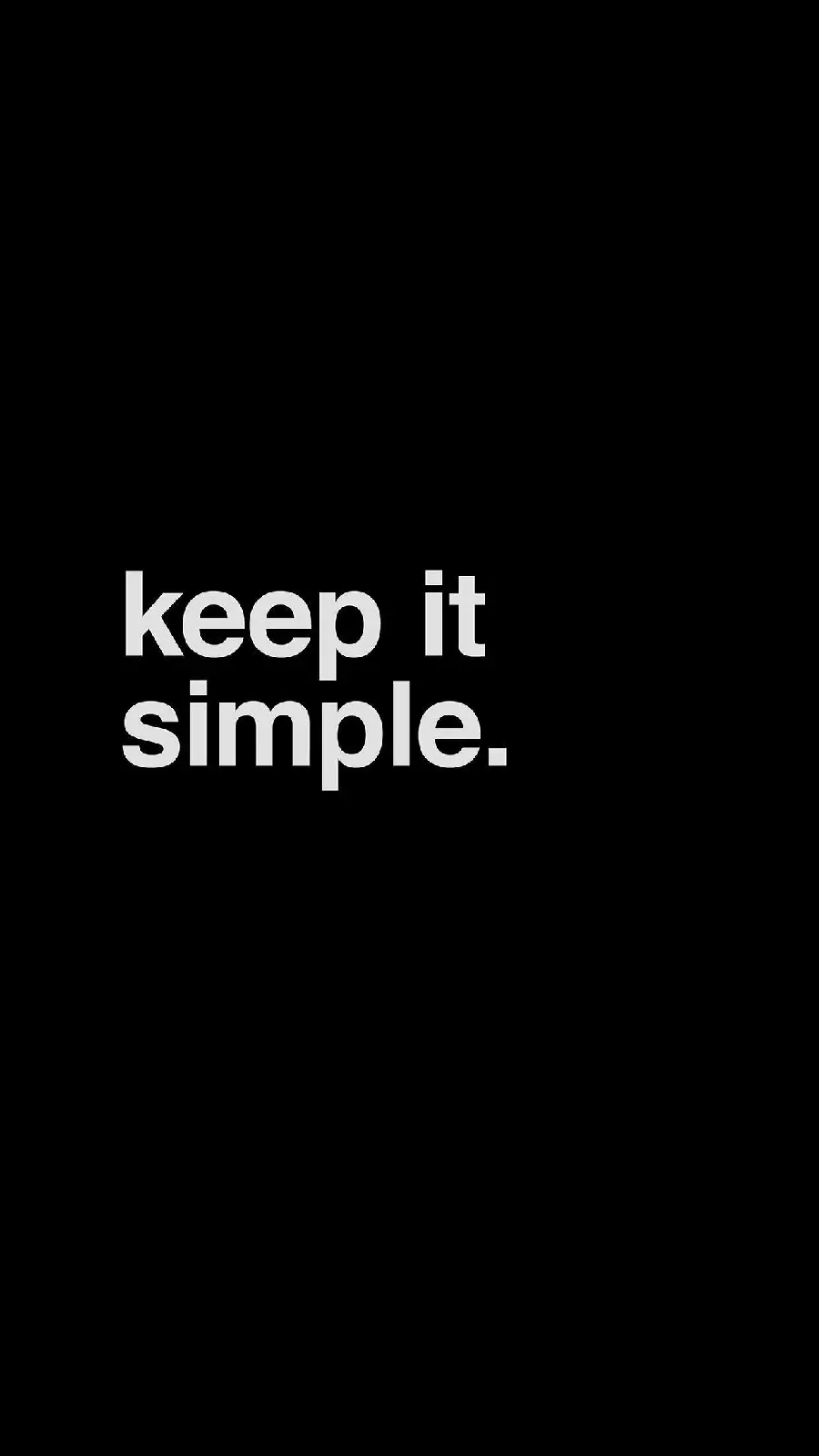 دانلود عکس نوشته مشکی keep it Simple به سبک مینیمال