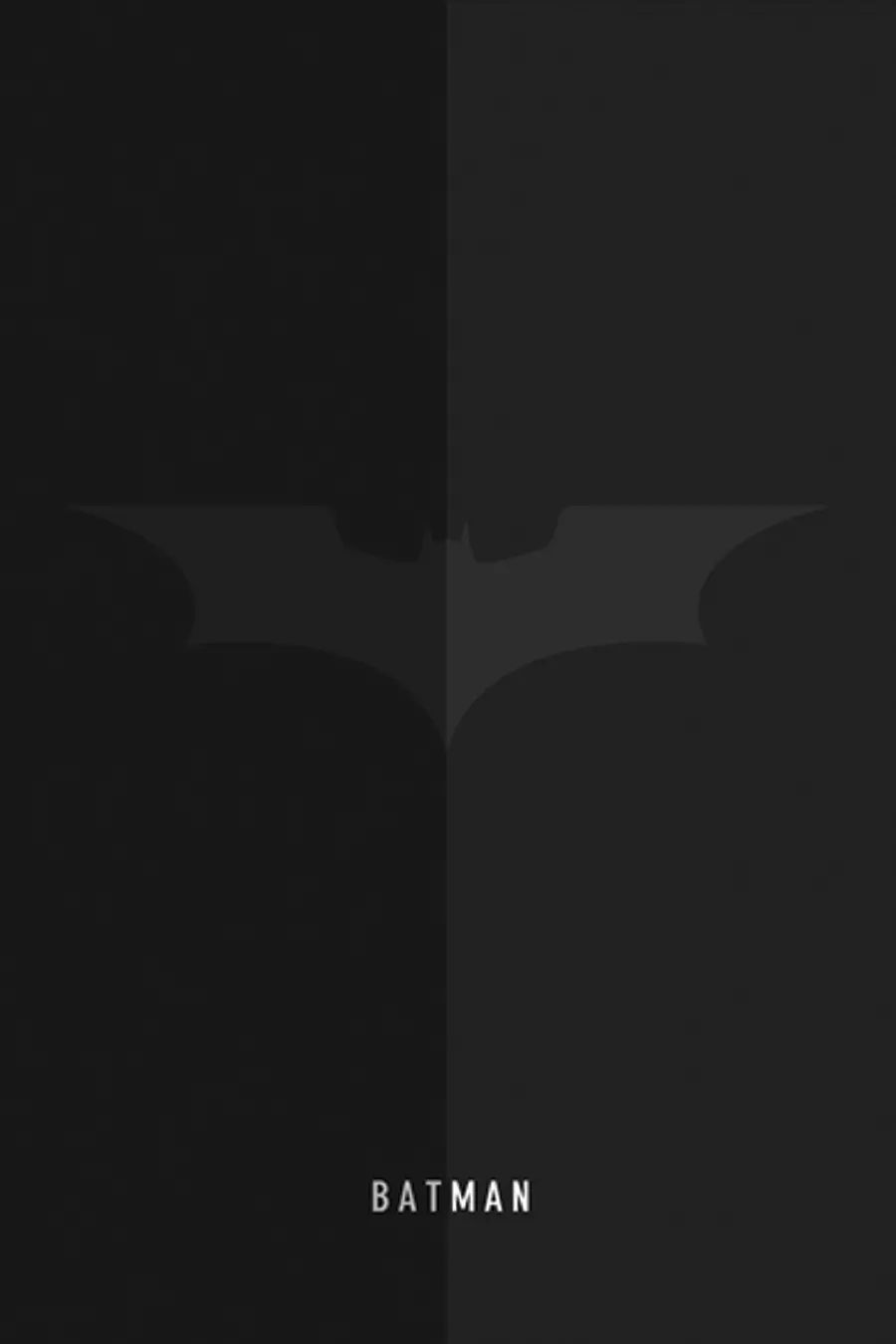لوگو مینیمال و سیاه سفید ابرقهرمان محبوب به نام بتمن BATMAN