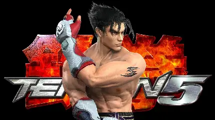 عکس جین کازاما Jin Kazama با پشت زمینه تیکن ۵