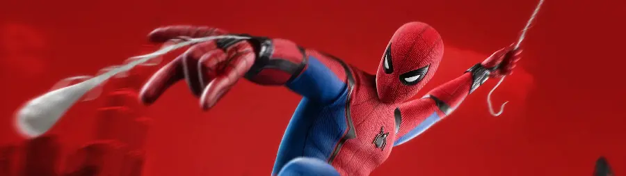 تصویر استوک نمایشگر دوگانه از مرد عنکبوتی در Avengers