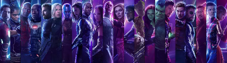 عکس استوک خفن با تم بنفش از Avengers برای نمایشگر دوگانه