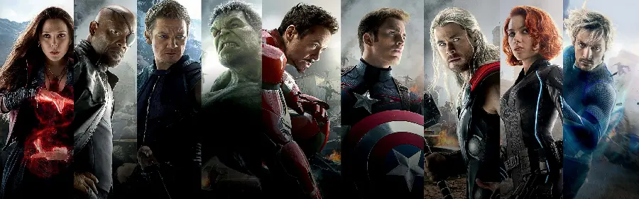 تصویر ابر قهرمان های انتقام‌جویان برای نمایشگر دوگانه Avengers
