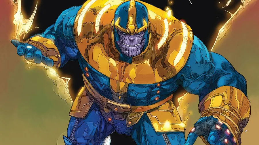 عکس تانوس Thanos یک شخصیت خیالی ابرشرور در کتاب های کامیک آمریکایی