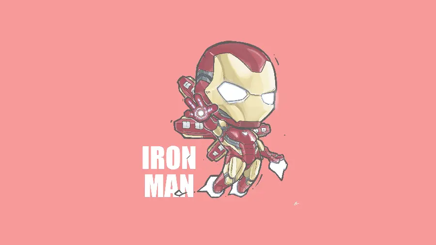عکس کارتونی مینیمال مرد آهنی یا Iron man 