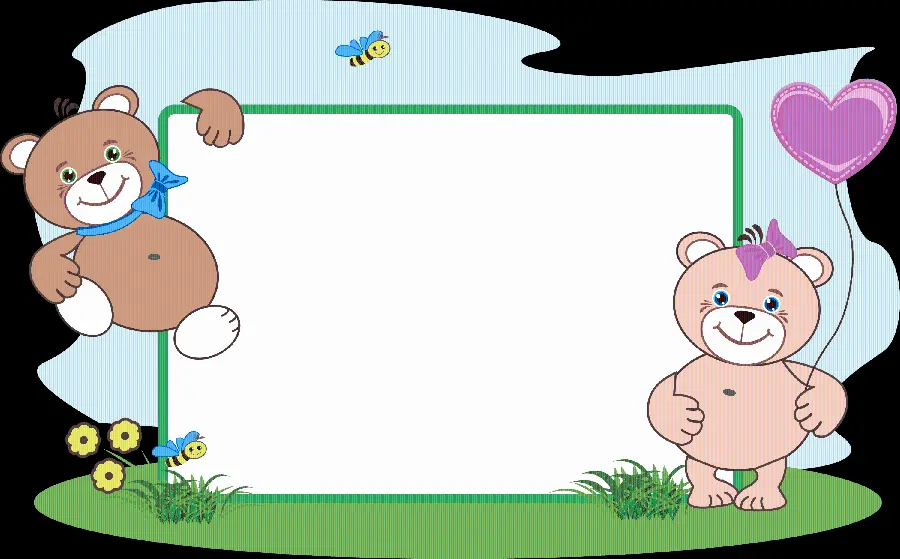 بکگراند برای تولد با تم خرس های گوگولی به صورت فایل PNG