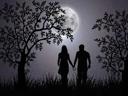 دانلود بهترین پس زمینه رمانتیک و عاشقانه در شب مهتابی 