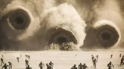 عکس از سکانس مهیج فیلم تلماسه Dune قسمت 2 