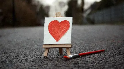 عکس ساده و شیک نقاشی قلب قرمز پیشنهاد ویژه ویندوز 11