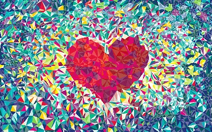 دانلود پربازدیدترین عکس نقاشی قلب قرمز با طرح های رنگارنگ
